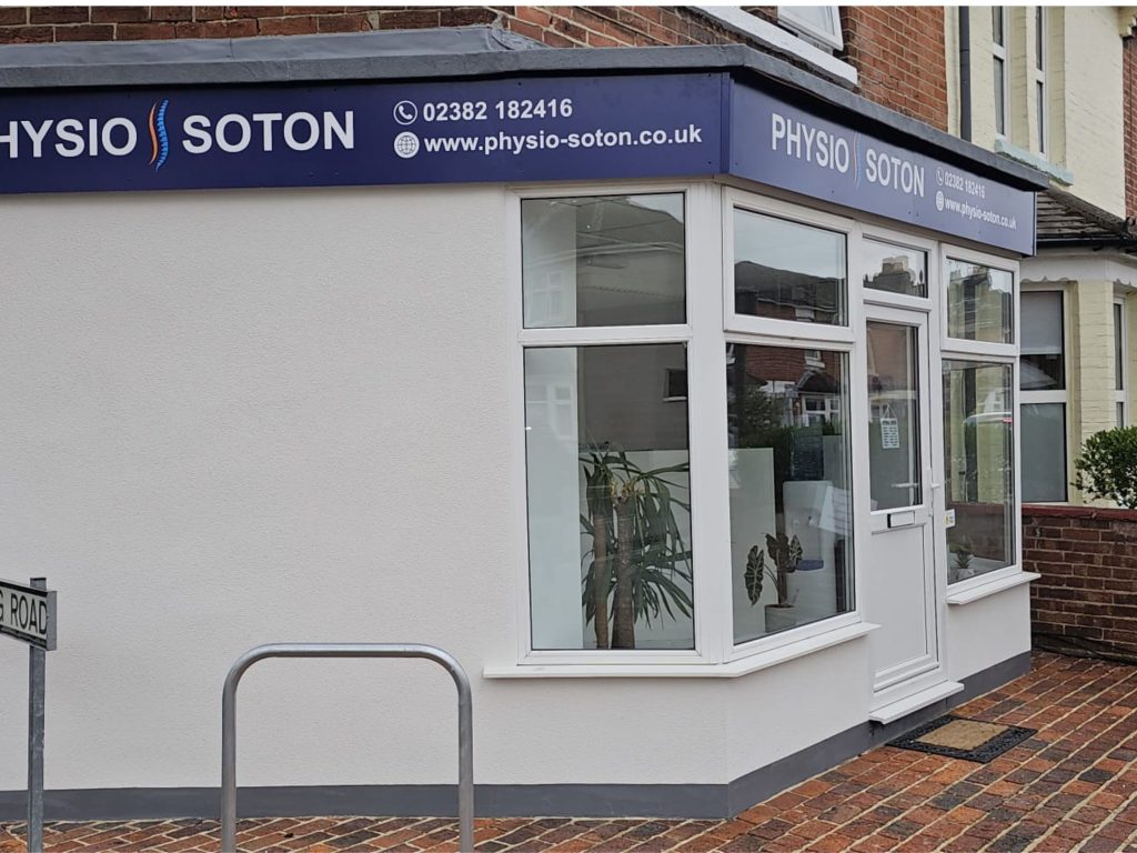 Exterior of physiotherapy clinic in Eastleigh near Southampton offering ultrasound-guided injections and diagnostic scans